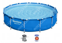 Круглый каркасный бассейн Bestway 396х84см+фильтр-насос (5612E)